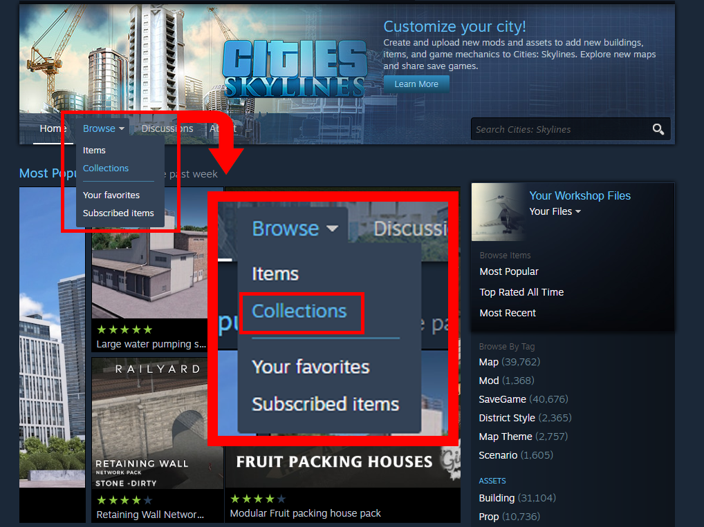 How to add all mods to a collection at once on steam! 